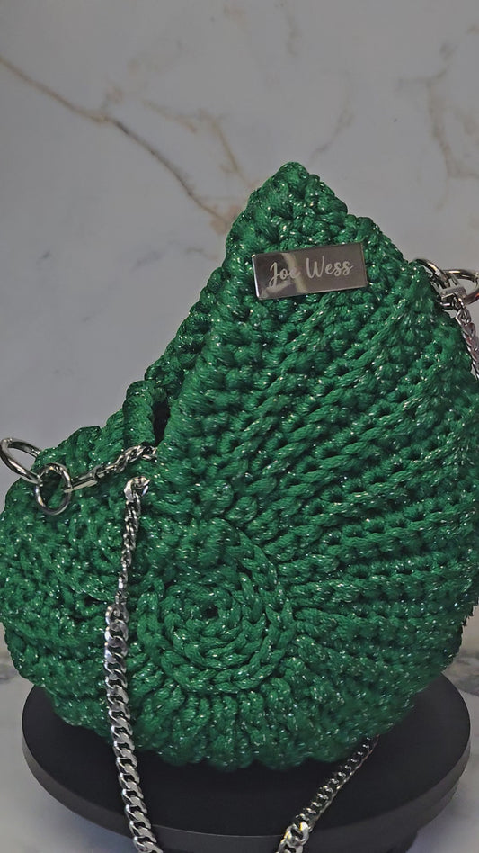 Green/Silver Seashell Purse