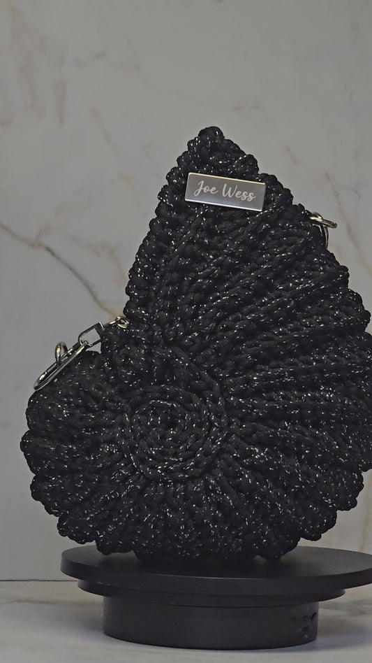 Black/Silver Seashell Purse