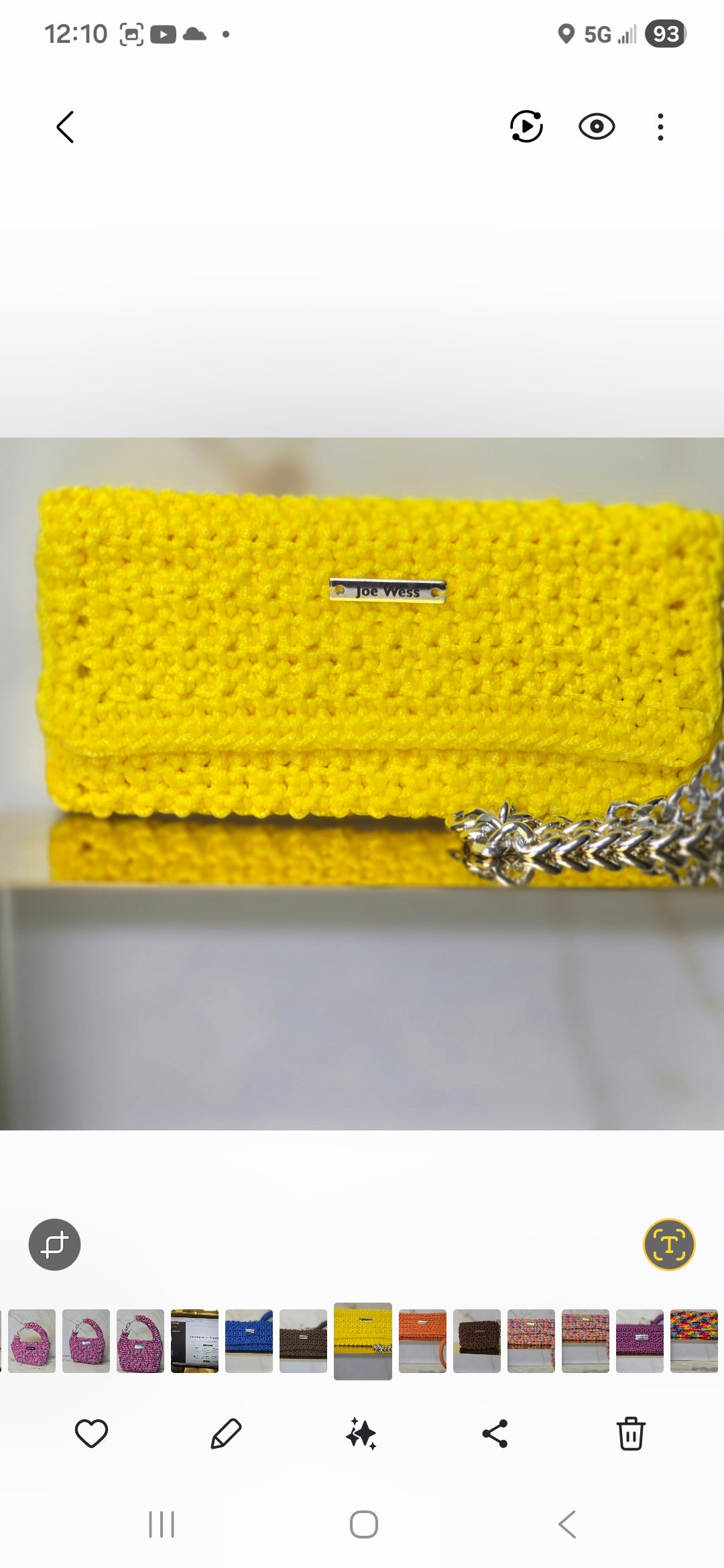 Summer Lemon Yellow Wristlet