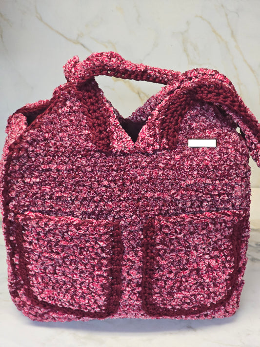 Burgundy Sweater Shirt Purse